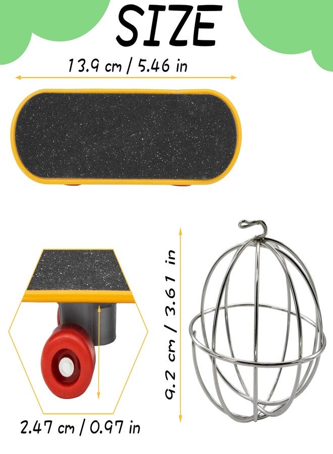 Niuohoy Tortoise Treat Ball and Mini Turtle Skateboard Set, Training Skateboard Toy & Tortoise Treat Ball Hanging Feeding Turtle Tank Accessories for Pet Turtle Tortoises Small Animals - Image 2